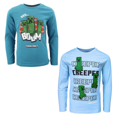 Javoli Minecraft Creeper gyerek hosszú ujjú póló, felső 6-12 év
