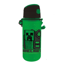 Javoli Minecraft Green alumínium kulacs akasztóval 600 ml kulacs, kulacstartó