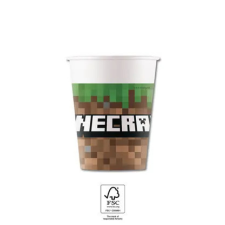 Javoli Minecraft Green papír pohár 8 db-os 200 ml FSC party kellék