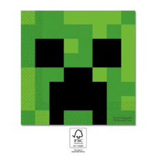 Javoli Minecraft Green szalvéta 20 db-os 33x33 cm FSC party kellék