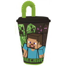 Javoli Minecraft műanyag szívószálas pohár ajándéktárgy