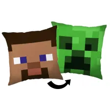 Javoli Minecraft Steve Creeper párna, díszpárna 40 x 40 cm babaágynemű, babapléd