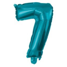 Javoli Mini 7-es Blue szám Fólia lufi 10 cm party kellék