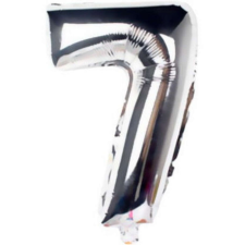 Javoli Mini 7-es Silver szám Fólia lufi 33 cm party kellék