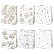 Javoli Mintás White papír ajándéktasak, ajándékzacskó 19x23x10,5 cm party kellék