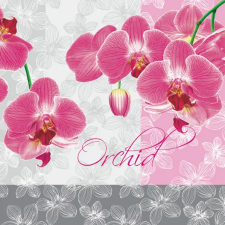 Javoli Orchidea Romantic szalvéta 20 db-os 33x33 cm party kellék