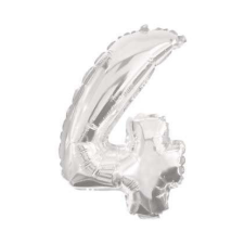 Javoli Óriás 4-es Silver szám Fólia lufi 85 cm party kellék