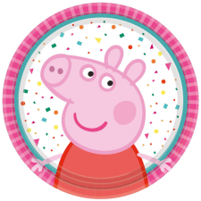 Javoli Peppa malac Confetti papírtányér 8 db-os 18 cm party kellék