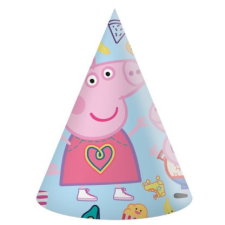 Javoli Peppa malac Messy Play parti kalap, csákó 6 db-os party kellék