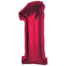 Javoli Piros 1-es Red szám fólia lufi 92 cm party kellék