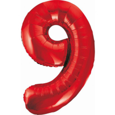 Javoli Piros 9-es Red szám fólia lufi 85 cm party kellék