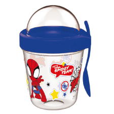 Javoli Pókember Spidey pohár snack tartó fedéllel és kanállal 350 ml babaétkészlet