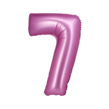 Javoli Rózsaszín Satin Pink 7-es szám fólia lufi 76 cm party kellék