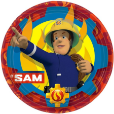 Javoli Sam a tűzoltó Fire papírtányér 8 db-os 23 cm party kellék