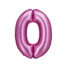 Javoli Satin Pink, Rózsaszín 0-ás szám fólia lufi 76 cm party kellék