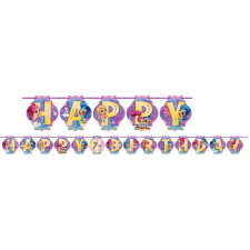 Javoli Shimmer és Shine Magic Happy Birthday felirat 200 cm party kellék