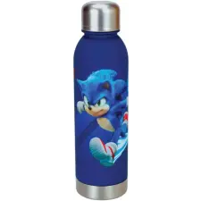 Javoli Sonic a sündisznó Faster műanyag kulacs fém kupakkal 750 ml kulacs, kulacstartó