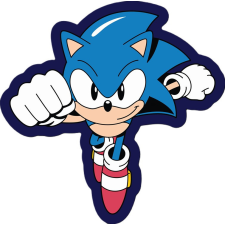 Javoli Sonic a sündisznó Run formapárna, díszpárna 40x40 cm Velúr lakástextília