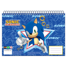 Javoli Sonic a sündisznó Rush A/4 spirál vázlatfüzet, 30 lapos füzet