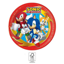 Javoli Sonic a sündisznó Sega papírtányér 8 db-os 23 cm FSC party kellék