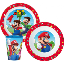 Javoli Super Mario Mushroom Kingdom étkészlet, micro műanyag szett, pohárral 260 ml babaétkészlet