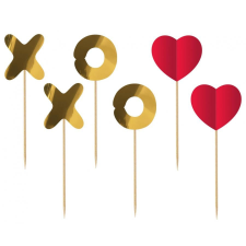 Javoli Szerelem XOXO díszítő pálca 6 db-os party kellék