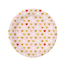 Javoli Szerelem XOXO Pink papírtányér 6 db-os 18 cm party kellék