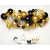 Javoli Színes Black Gold léggömb, lufi girland 66 db-os szett