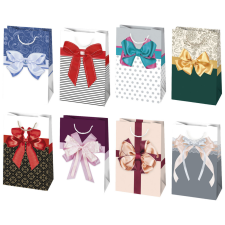 Javoli Színes Bow papír ajándéktasak, ajándékzacskó 10x16x6 cm party kellék