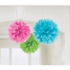 Javoli Színes Multicolour függő pom pom dekoráció 3 db-os party kellék