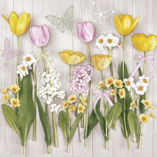 Javoli Tulipán Spring Flowers szalvéta 20 db-os 33x33 cm papírárú, csomagoló és tárolóeszköz