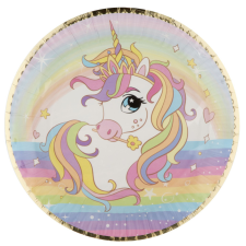 Javoli Unikornis Rainbow papírtányér 6 db-os 23 cm party kellék