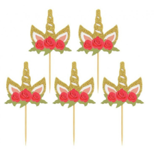 Javoli Unikornis Rose díszítő pálca 6 db-os party kellék