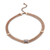 Javoli Victoria Rose gold színű barna köves nyaklánc
