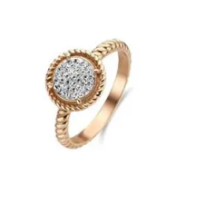 Javoli Victoria Rose gold színű fehér köves gyűrű gyűrű
