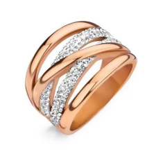 Javoli Victoria Rose gold színű fehér köves gyűrű gyűrű