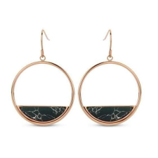 Javoli Victoria Rose gold színű fekete mintás fülbevaló fülbevaló