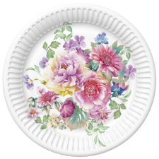 Javoli Virág Arrangement papírtányér 8 db-os 18 cm party kellék