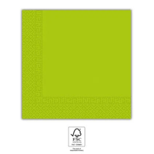 Javoli Zöld Unicolour Light Green szalvéta 20 db-os 33x33 cm FSC party kellék