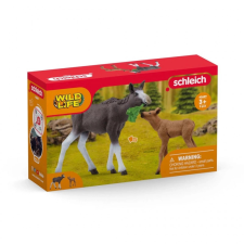 Jávorszarvas és borjú figurái - Schleich Wild Life játékfigura