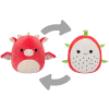 Jazwares Kifordítható 2in1 Squishmallows Delita, a sárkánygyümölcs, Baiden, sárkány plüss, 13 cm (SQFP00132)