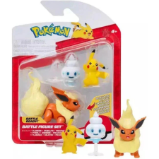Jazwares Pokémon 3 db-os figura csomag -  Pikachu, Vanillite, Flareon, PKW3611 játékfigura