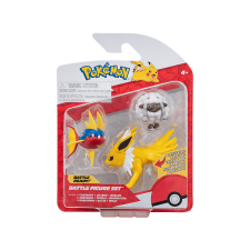 Jazwares Pokémon 3 db-os figura csomag, Wooloo, Carvanha, Jolteon (PKW3050) játékfigura