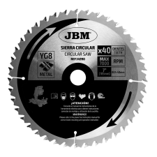 JBM Körfűrészlap 40T 185mm fém ref. 60022 (14990) fűrészlap