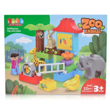 JDLT Építőjáték zoo állatfigurákkal építkezés