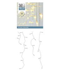  Jégcsap 360 LED-es transzparens időzítős adapteres meleg dekorációs kellék