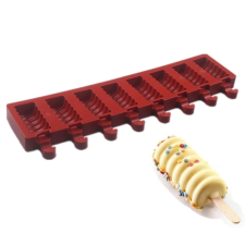  Jégkrém Készítő Szilikon Forma – Csíkos Minta (8 részes) sütés és főzés