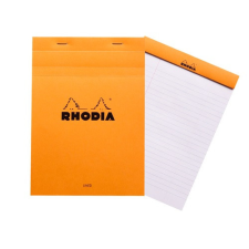 Jegyzettömb Clairefontaine Rhodia Orange A/5 80 lapos vonalas margós jegyzettömb