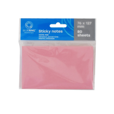  Jegyzettömb öntapadó, 76x127mm, 80lap, Bluering® , pasztell rózsa post-it