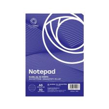  Jegyzettömb ragasztott, A5, 50lap, Bluering® vonalas jegyzettömb